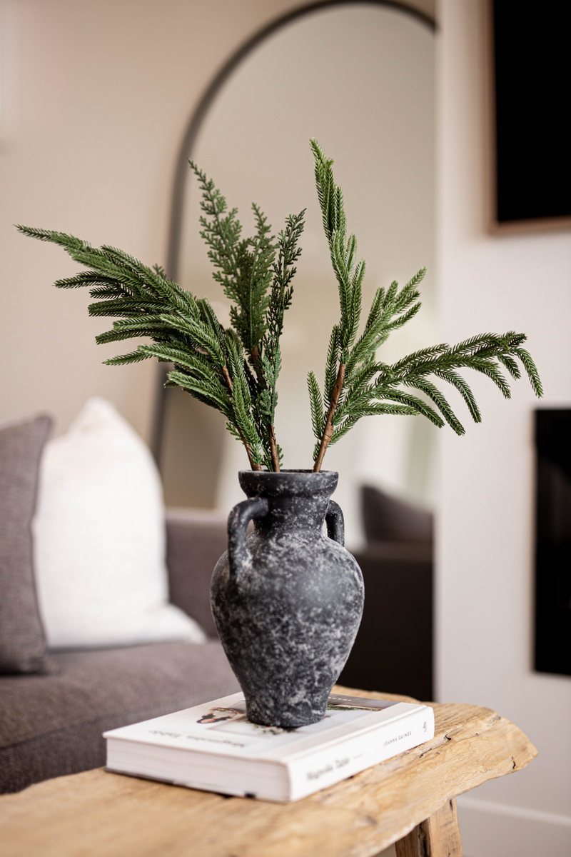 Lesbos black urn vase with handle- small - Luxe B Pampas Grass  Canada , dried flowers and pampas grass Canadian Company. Bulk and wholesale dried flowers and pampas grass fluffy. Large White Pampas Grass Toronto