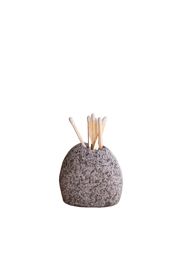 Rock Match Holder - Luxe B Pampas Grass  Canada , dried flowers and pampas grass Canadian Company. Bulk and wholesale dried flowers and pampas grass fluffy. Large White Pampas Grass Toronto