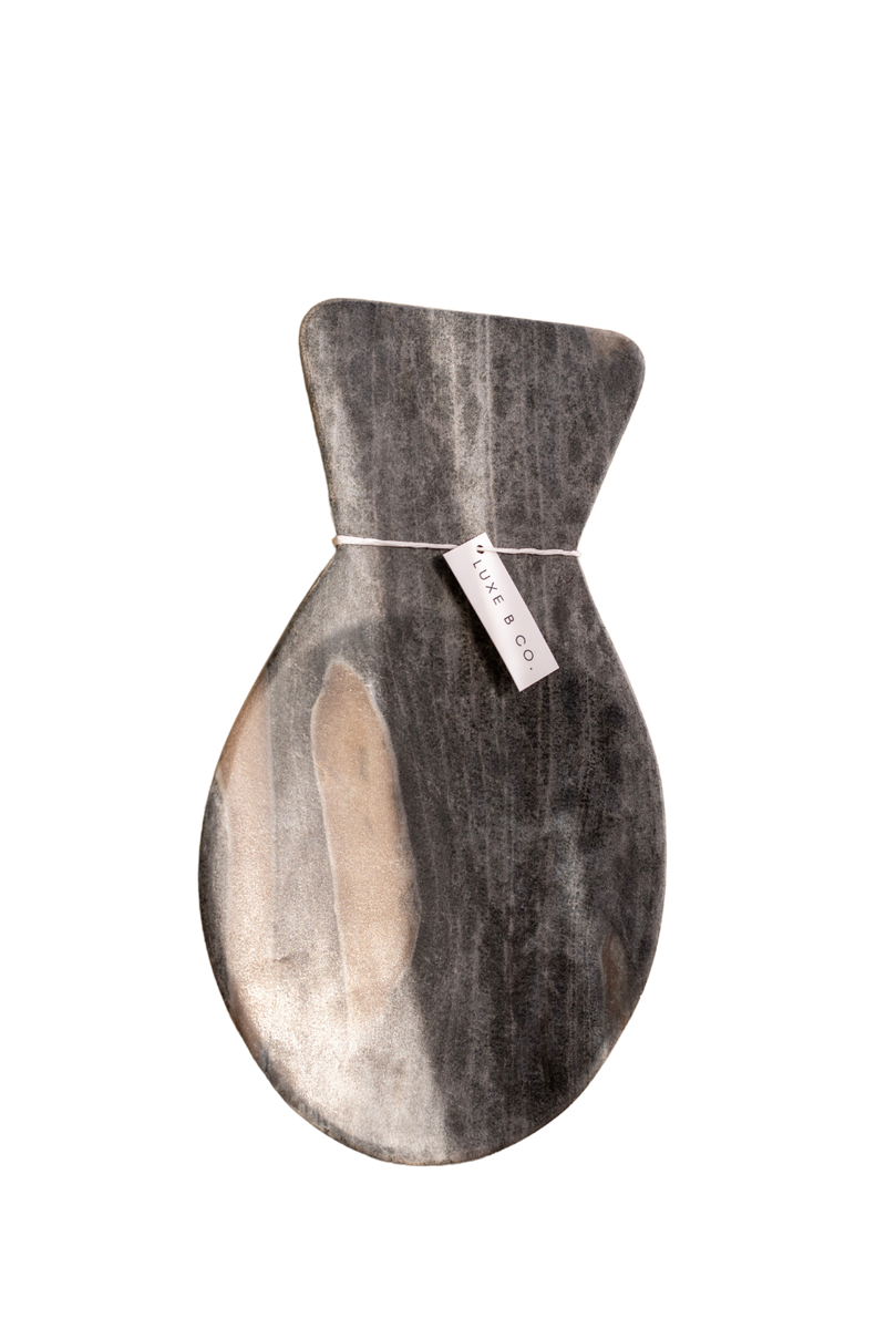 Fish Shaped Grey Marble Spoon Rest - Luxe B Pampas Grass  Canada , dried flowers and pampas grass Canadian Company. Bulk and wholesale dried flowers and pampas grass fluffy. Large White Pampas Grass Toronto