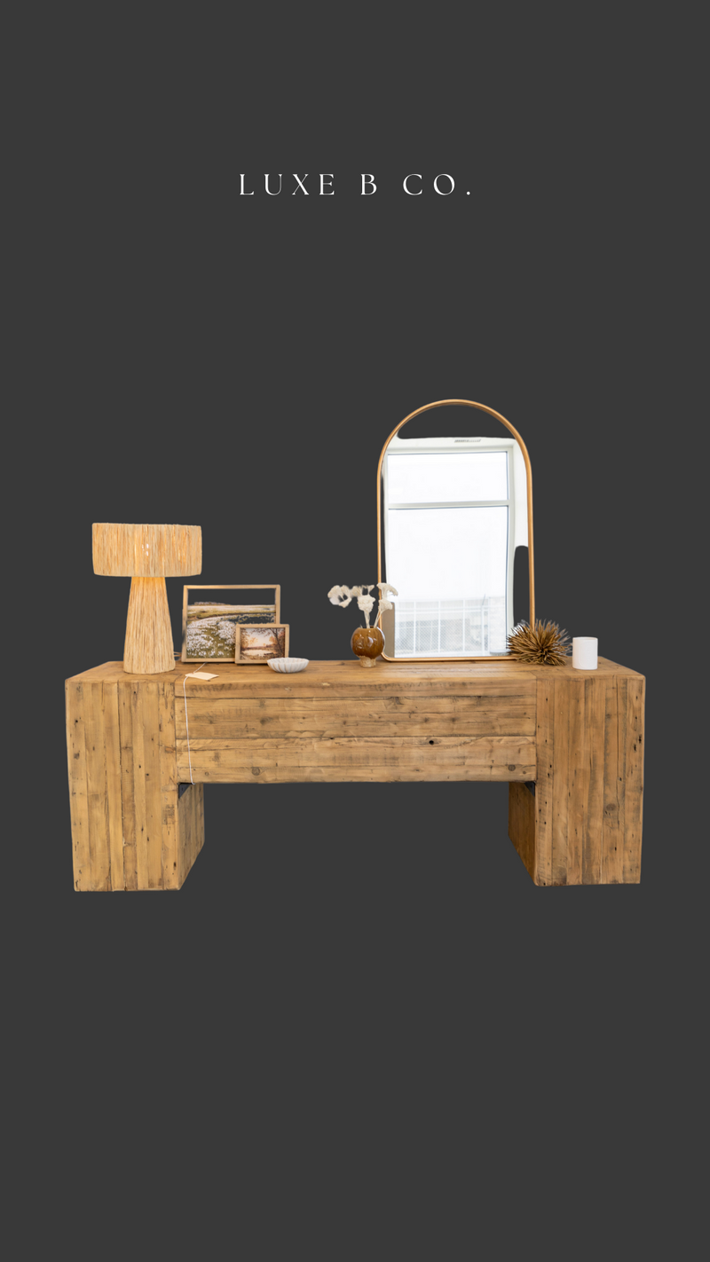 ENGLISH BEAM Elm Wood Console Table - Luxe B Pampas Grass  Canada , dried flowers and pampas grass Canadian Company. Bulk and wholesale dried flowers and pampas grass fluffy. Large White Pampas Grass Toronto