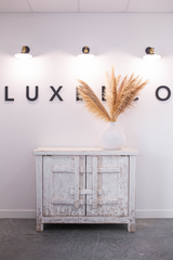 Palm Desert Two Door Console - Luxe B Pampas Grass  Canada , dried flowers and pampas grass Canadian Company. Bulk and wholesale dried flowers and pampas grass fluffy. Large White Pampas Grass Toronto
