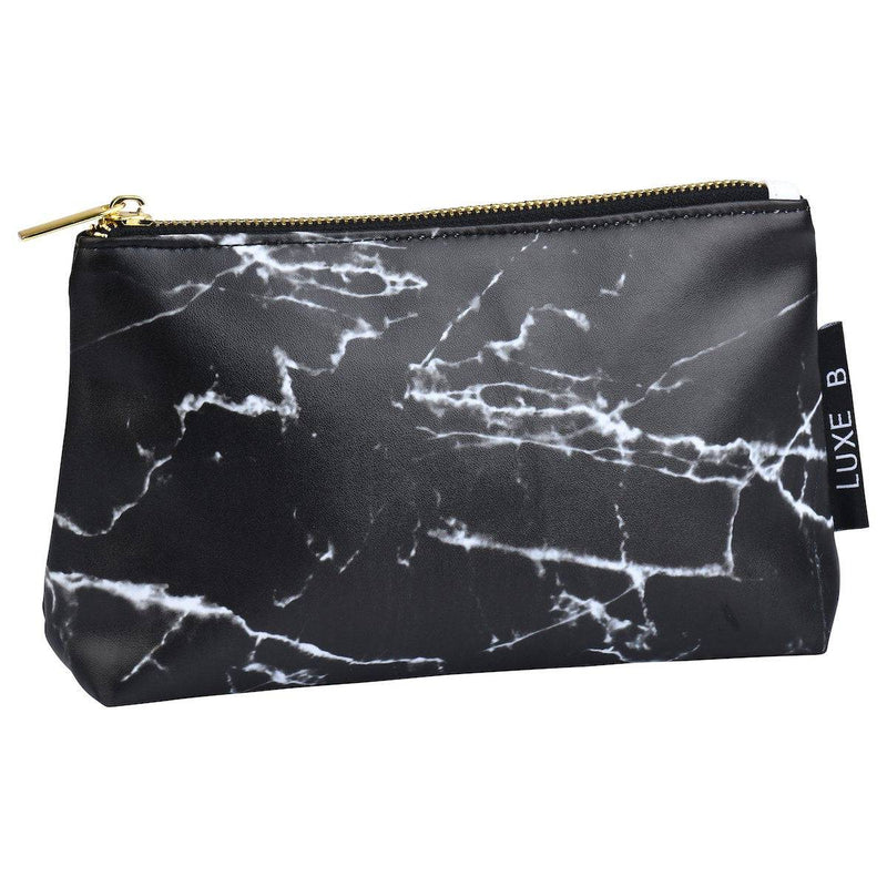 LUXE B Marble Cosmetic Makeup Bag- Black - Luxe B Pampas Grass  Canada , ships via Canada Post from Edmonton 