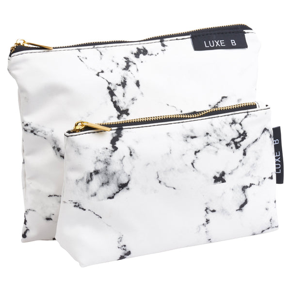 LUXE B Marble Cosmetic Makeup Bag- Smaller size to fit in your purse - Luxe B Pampas Grass  Canada , ships via Canada Post from Edmonton 